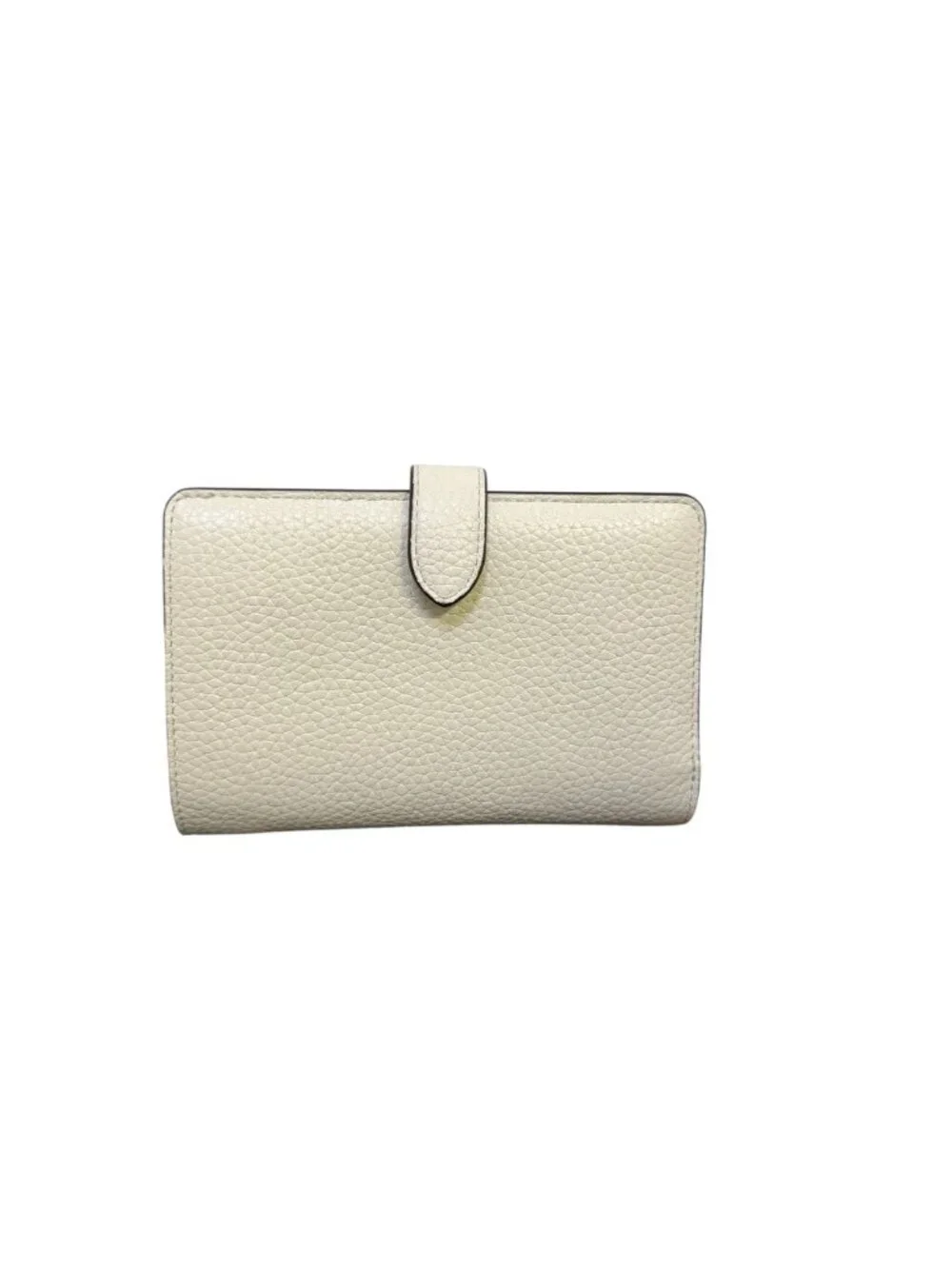 Kate Spade New York White Leather Wallet With Snap Closure